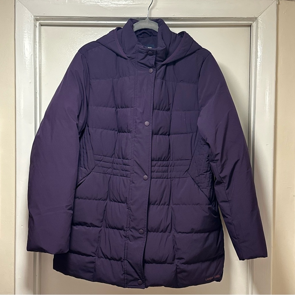 Lands' End Hooded Down Long Jacket